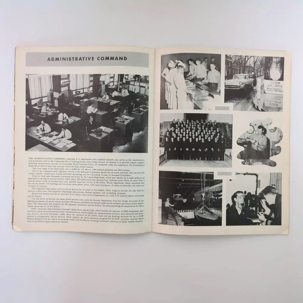 1957 US Naval Training Center Great Lakes Homecoming Program Booklet Navy NTC